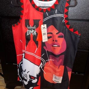 Aaliyah DMX Graphic Men's Jersey - Red and Black
